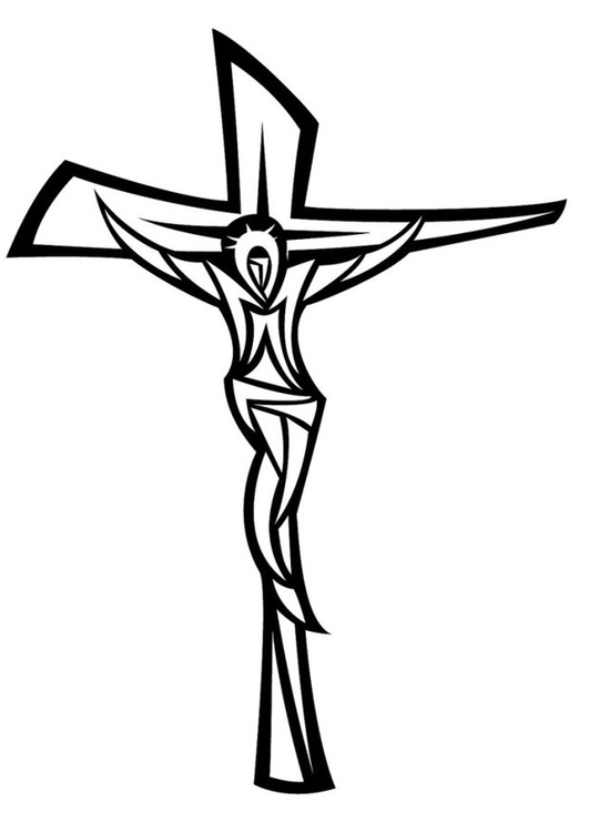 Målarbild Jesus pÃ¥ korset