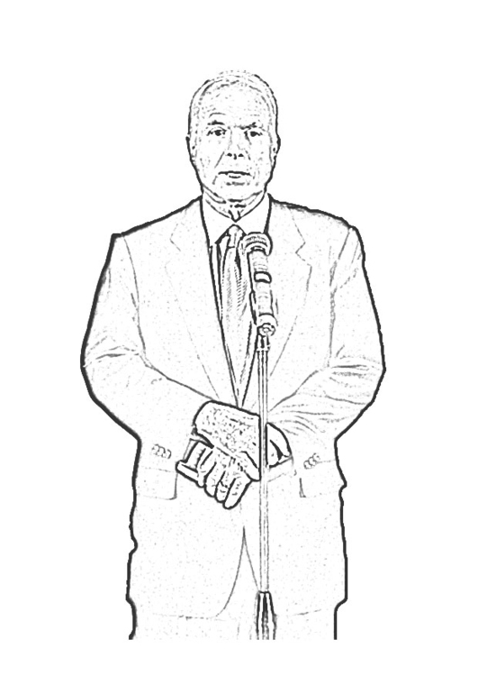 Målarbild John McCain