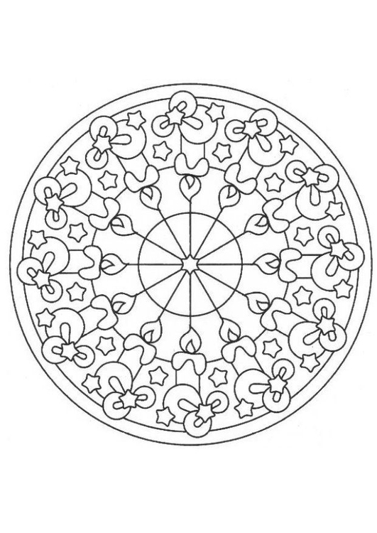 Målarbild julmandala