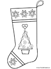 Målarbild julstrumpa