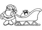 F�rgl�ggningsbilder jultomte med släde