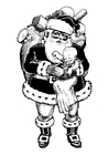 malarbild jultomte