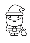 malarbild jultomten