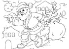 Målarbild jultomten
