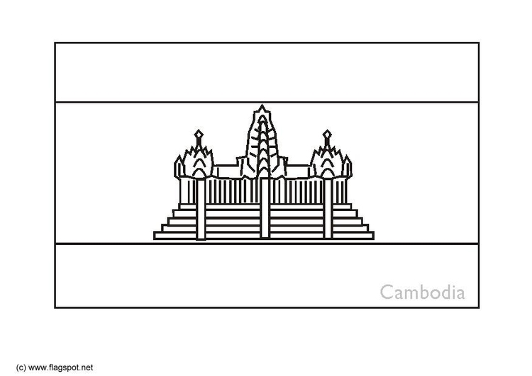 Målarbild Kambodja