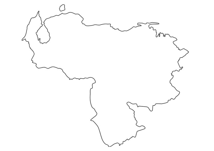 Målarbild karta Ã¶ver Venezuela