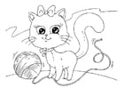katt och ullgarn