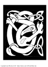 Målarbild keltisk drakslinga