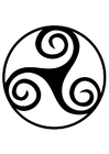 F�rgl�ggningsbilder keltisk symbol - triskele