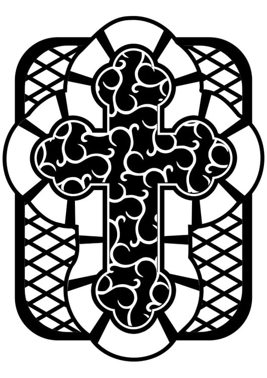 Målarbild keltiskt kors