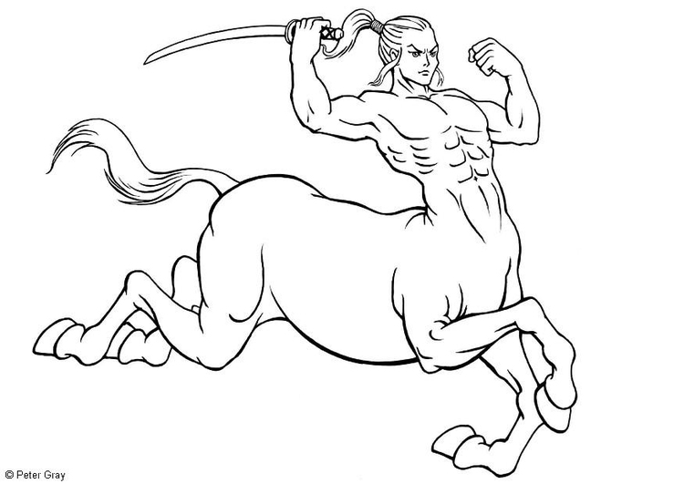 Målarbild kentaur