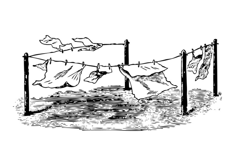 Målarbild  klÃ¤dstreck