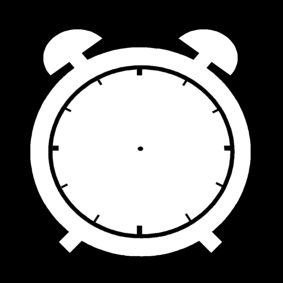 Målarbild klockan Ã¤r tom