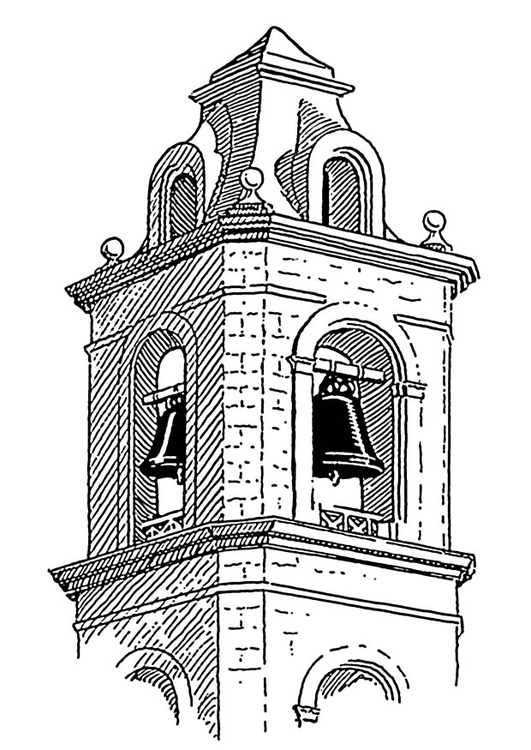 Målarbild klocktorn