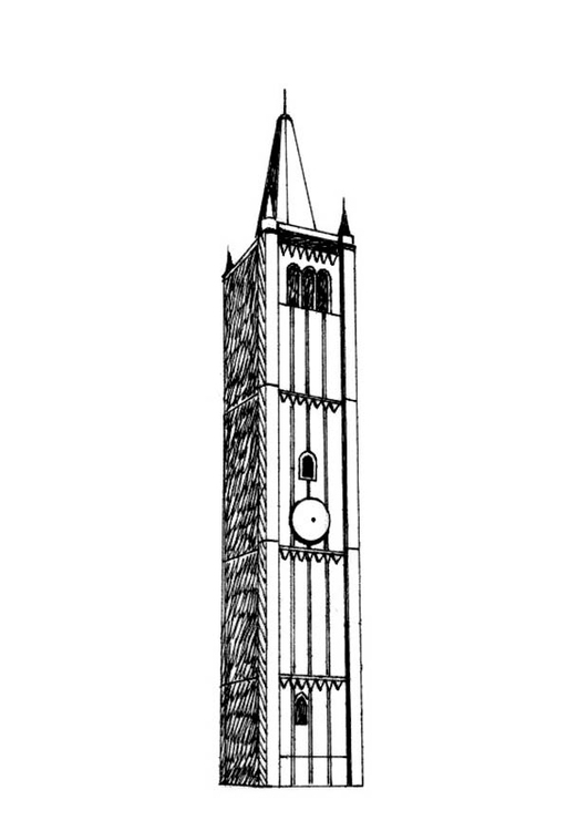 Målarbild klocktorn