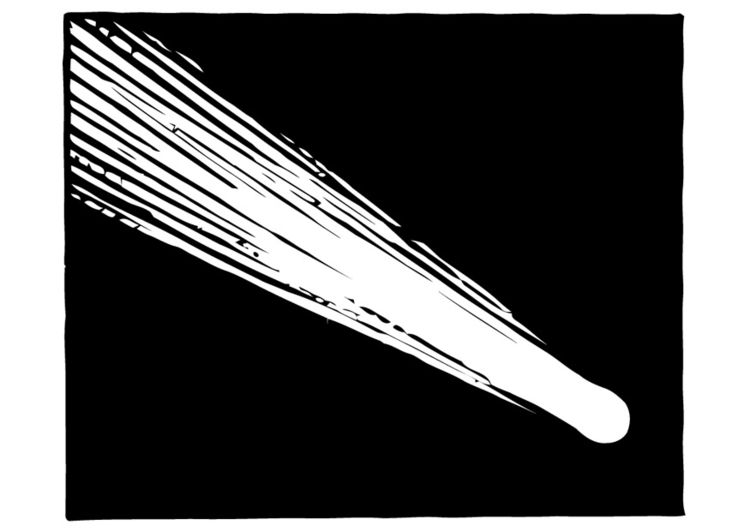 Målarbild komet