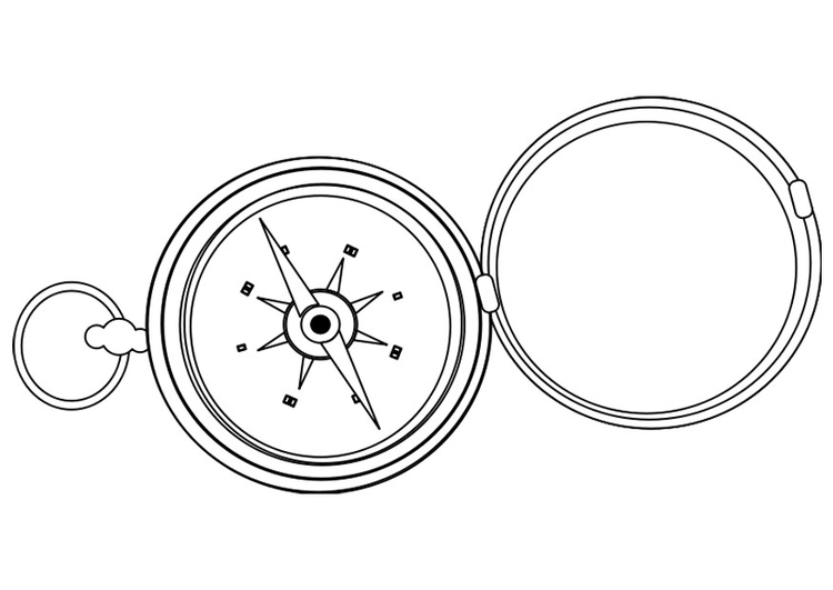 Målarbild kompass