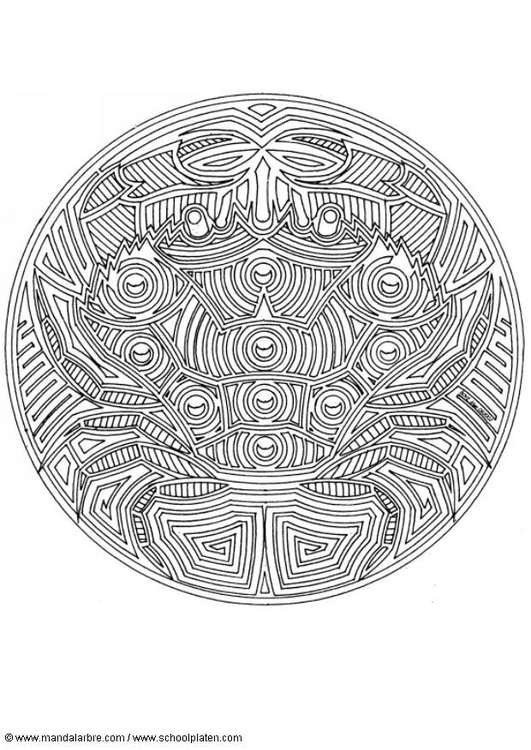 Målarbild krabba - mandala