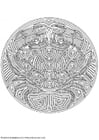 F�rgl�ggningsbilder krabba - mandala