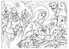 F�rgl�ggningsbilder Kristus födelse