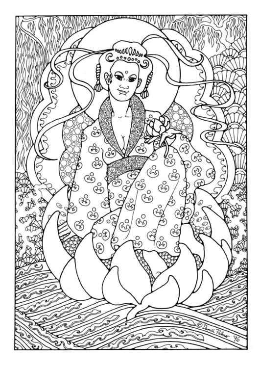 Målarbild Kuan Yin