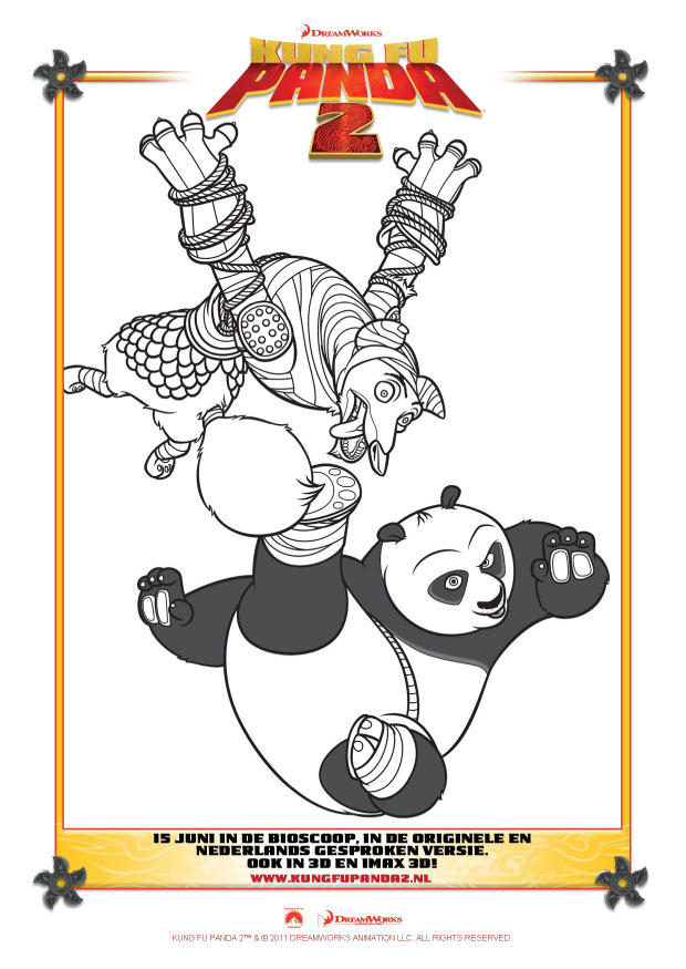 Målarbild Kung Fu Panda 2