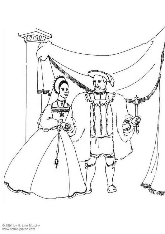 Målarbild kung och drottning 1534