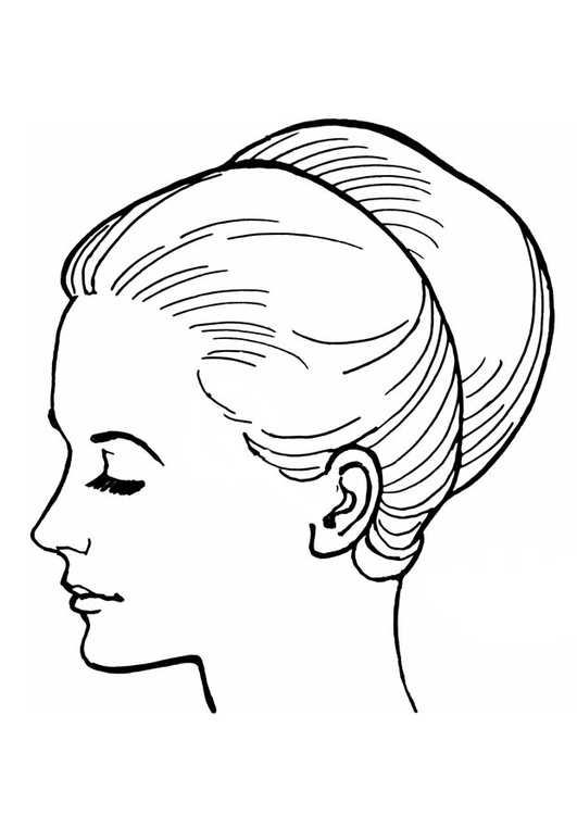Målarbild kvinnohuvud