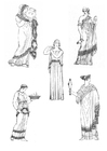 Målarbild kvinnor i antikens Grekland