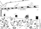 Målarbild kycklingfarm
