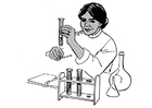 Målarbild laboratorieassistent