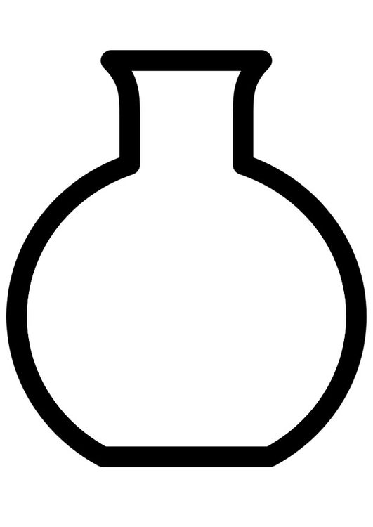 Målarbild laboratoriekolv