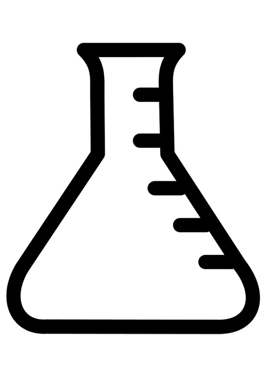 Målarbild laboratoriekolv