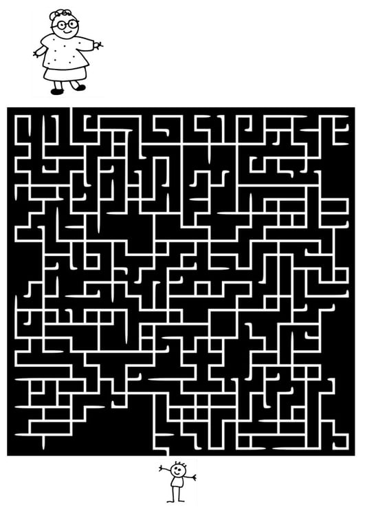 Målarbild labyrint