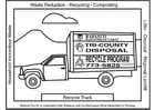 F�rgl�ggningsbilder Lastbil för sopåtervinning