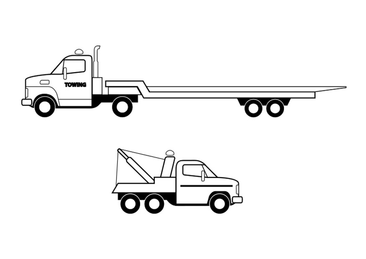 Målarbild lastbilar