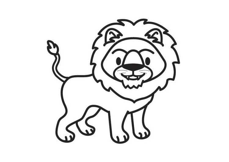 Målarbild lejon