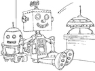 malarbild leksaksrobot