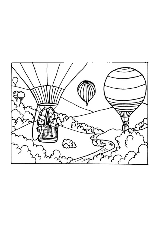 Målarbild luftballong