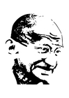 malarbild Mahatma Gandhi