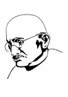 Målarbild Mahatma Gandhi