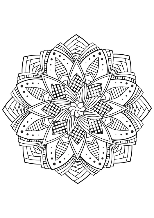 Målarbild mandala blomma