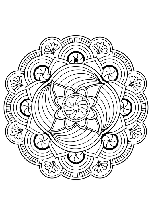 Målarbild mandala blomma
