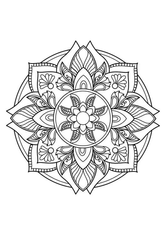 Målarbild Mandala