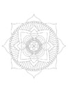 F�rgl�ggningsbilder mandala - lotus