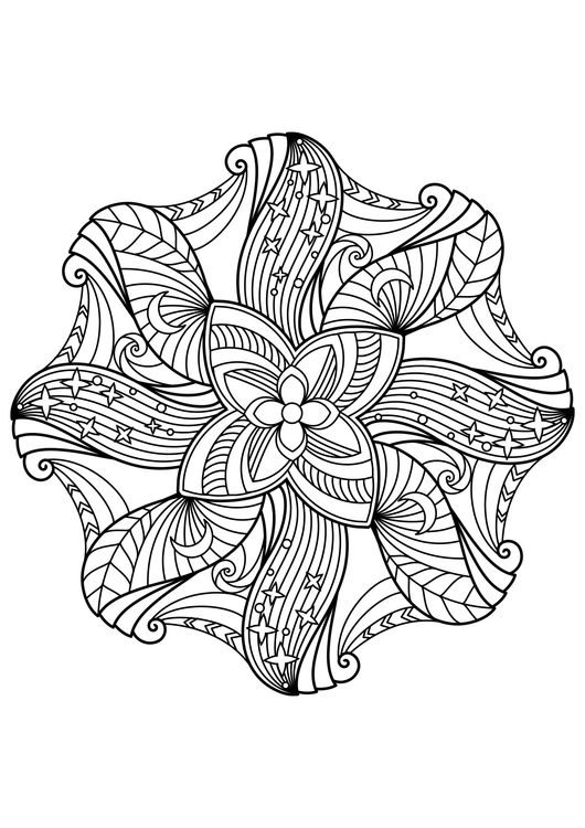 Målarbild mandala natt