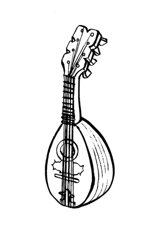 Målarbild mandolin