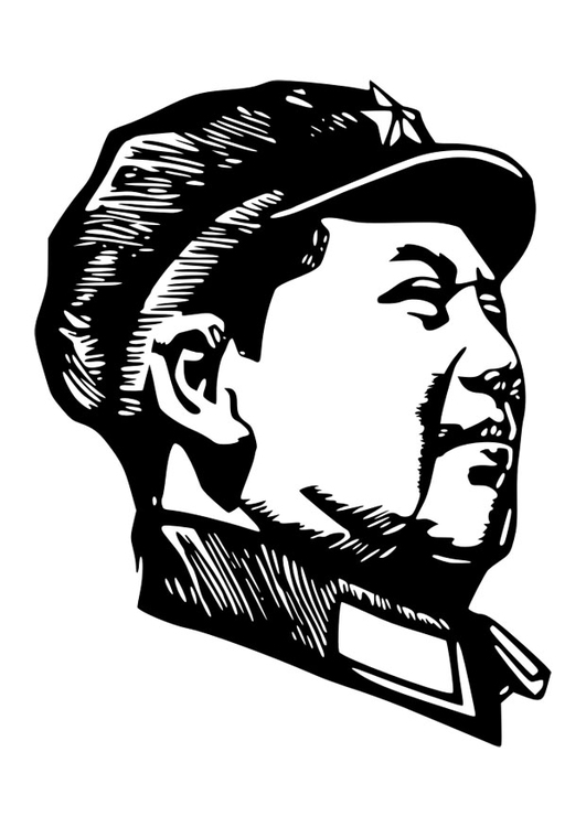 Målarbild Mao Zedong