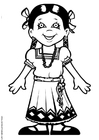malarbild Maria från Mexiko