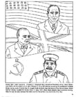 Målarbild Marshall 20, Roosevelt, Churchill, Stalin